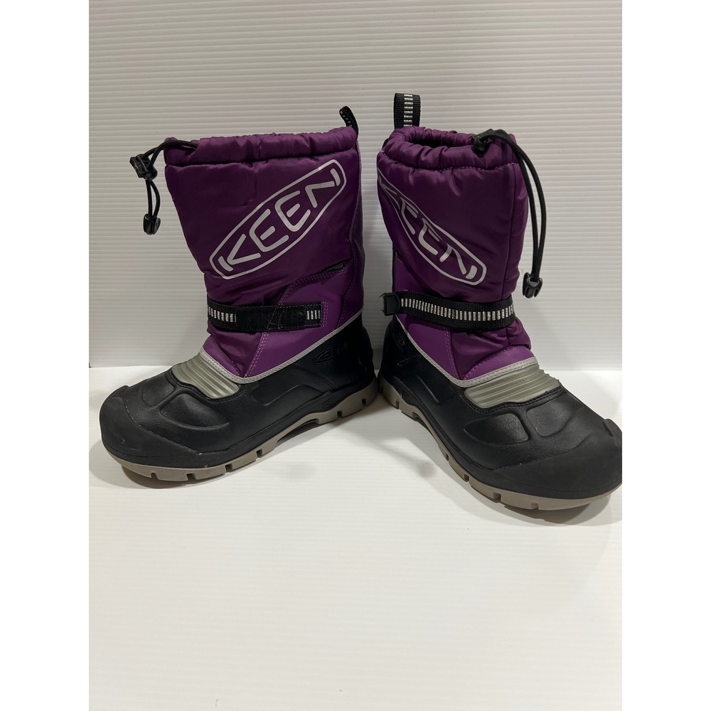 Keen Kids Winter Boots Purple Black Waterproof Insulated Snow Boots Size 2 US